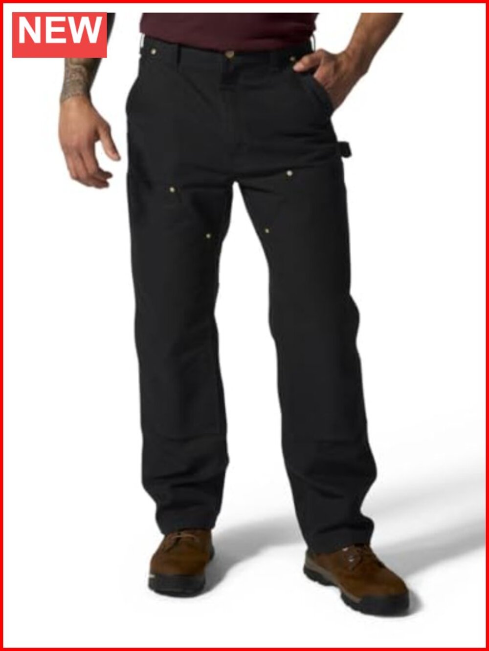 Carhartt Firm Duck Double-Front Dungaree Work Pants Loose Fit High Rise